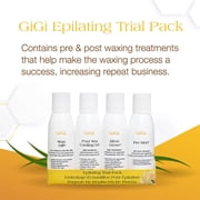 GiGi 4-in-1 Waxing Essentials Kit, Pre-Wax Skin Prep and After Wax Care, 2 oz Each, 4-Pack