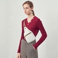 thumbnail image 2 of Bolso de Hombro Telena de Cuero Vegano Pequeño Beige, 2 of 7