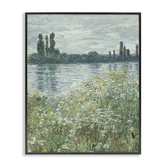 Stupell Industries Speckled Classic Landscape Landscape Painting Black Framed Art Print Wall Art, 11 x 14