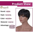 thumbnail image 6 of Creamily Pixie Cut Wigs Human Hair Short Wigs for  Women Natural Straight Glueless Pixie Wig with Bangs 1B, 6 of 10
