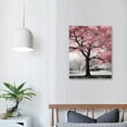 thumbnail image 3 of Nawypu  Pink Tree Canvas Wall Art Pink and Grey Room Decor Cherry Blossom Wall Art Modern Art Framed Ready to Hang Living Room Wall Decor, 3 of 4