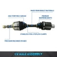 thumbnail image 4 of Bode-man Pair Front Left and Right CV Axle Drive Shaft for AWD 1997-2002 Chevy Astro/GMC Safari AWD ONLY, 4 of 7