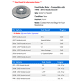 thumbnail image 2 of Front Brake Rotor - Compatible with 1998 - 2012 Honda Accord 1999 2000 2001 2002 2003 2004 2005 2006 2007 2008 2009 2010 2011, 2 of 2