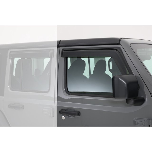 Convient 2018-2023 Jeep Wrangler JL GT Styling Rainguard 80644S Fumée; Ensemble de 2