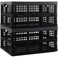 thumbnail image 1 of Pekky 34 Quart Plastic Milk Crates Stackable, Collapsible Storage Crate, 2 Packs, 1 of 6