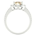 thumbnail image 4 of 1.8 ct Round Cut Natural Morganite Halo Engagement Ring for Women in 18K White Gold, 4 of 5