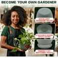 thumbnail image 3 of Campior Plastic Plant Pots with Drainage, Stackable Design for Indoor/Outdoor Use, Pack of 20, Gray, 3 of 4