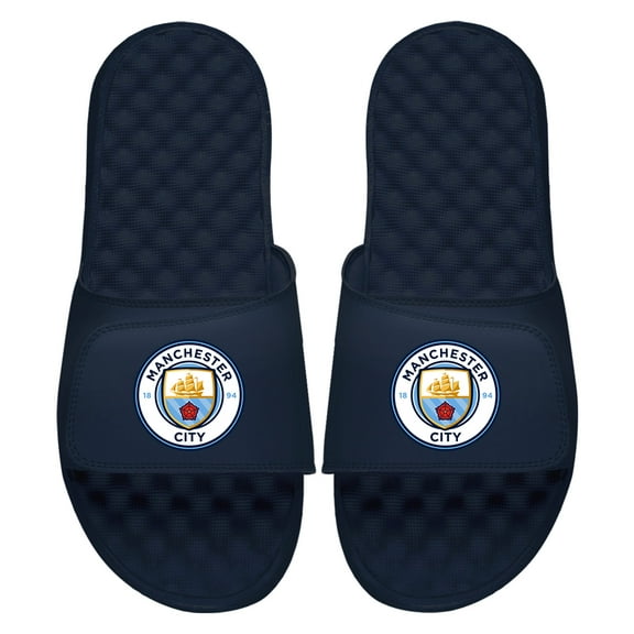 Men's ISlide  Navy Manchester City Primary Logo Slide Sandals