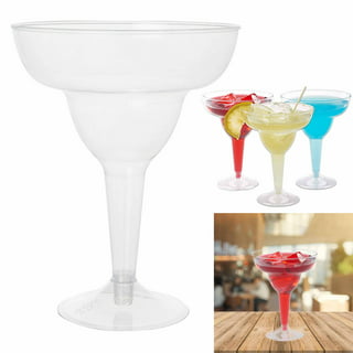 True Party Margarita Glasses, Disposable Stemmed Cocktail Coupes-Assorted  Colors, 12oz Set of 12, Multicolor