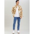 thumbnail image 2 of INSPIRE CHIC Men's Flower Palm Long Sleeve Button Down Hawaiian Shirt, 2 of 7
