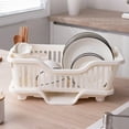 thumbnail image 3 of LHNFT Dish Drying Rack Dish Strainers with Drain Tray Utensils Holder Organizer Rack Dish Rack and Drainaboard Set for Kitchen Counter Restaurant, Kitchen Essentials, 3 of 8