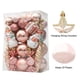 thumbnail image 2 of Bolas de adornos navideños con lazo para colgar perfectas para fiestas(oro rosa 29 piezas), 2 of 7