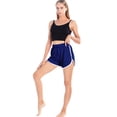 thumbnail image 2 of Teen Girls High Drawstring Waist Workout Sports Track Shorts,Running Shorts Athletic Gym Yoga PE Shorts,Super Comfy Casual Sporty Lounge Short Pants Dolphin Shorts,S-4XL Blue, 2 of 9