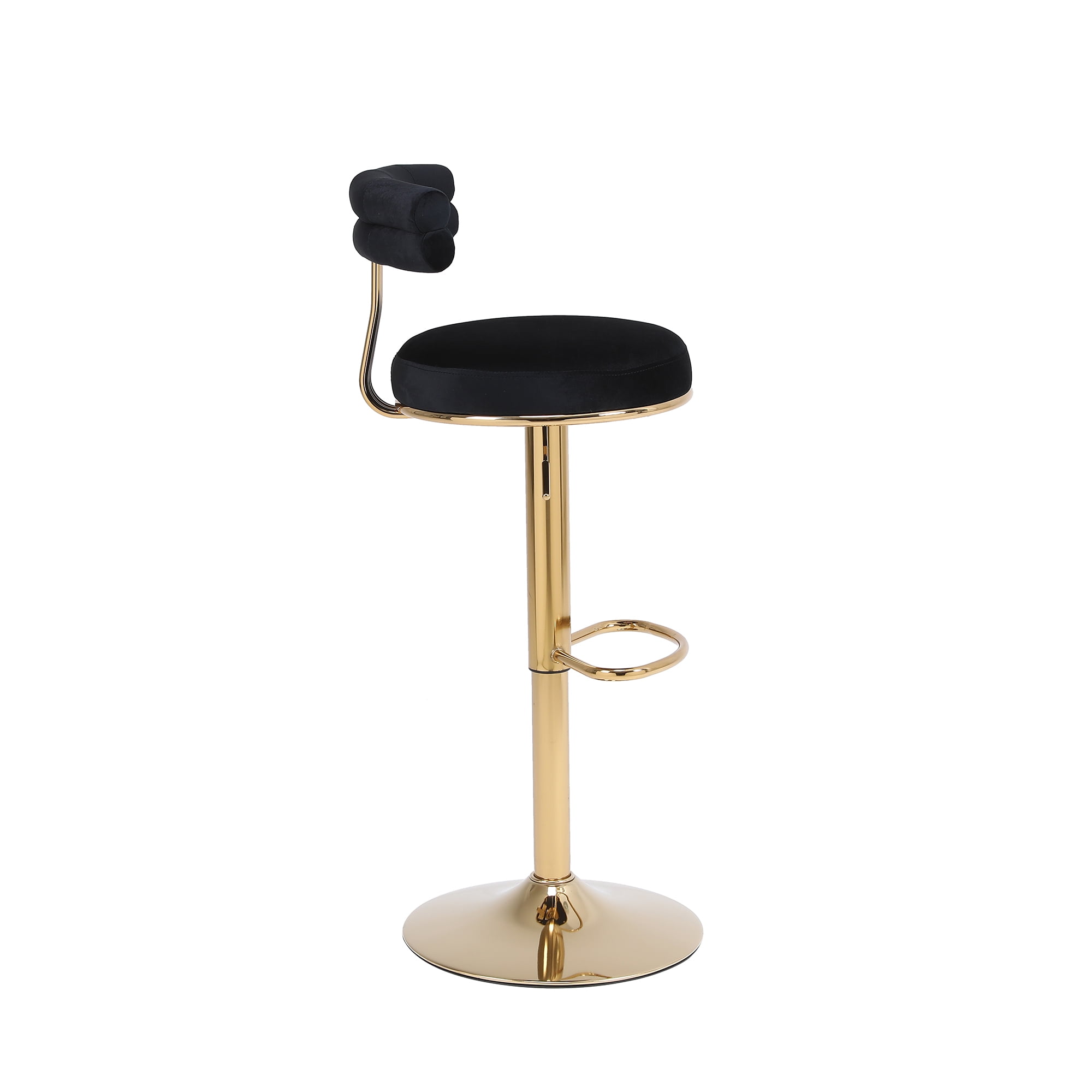 Kadyn 40.55" 2PCS Swivel Bar Stool, Adjustable Counter Height Barstools with Back and Footrest, Modern Black Bar Chair for Home Counter Kadyn 40.55" 2PCS Swivel Bar Stool, Adjustable Counter Height Barstools with Back and Footrest, Modern Black Bar Chair for Home Counter