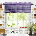 thumbnail image 3 of Abstract Art Wave Valances for Windows Watercolor Purple Rod Pocket Curtain Valance Window Treatment Short Curtains for Kitchen Living Room, 60"x14", 3 of 5