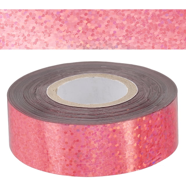 Uxcell Rouleau de Papier d'Aluminium 0.79"X400 Pieds, Paillettes Roses