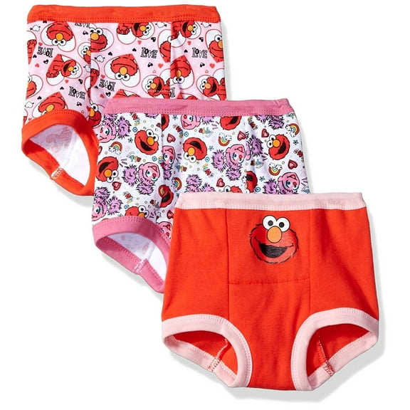 Sesame Street Girls' Elmo Girl 3 Pack Training Pant