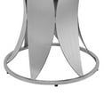 thumbnail image 4 of Armen Living Petal Round Stainless Steel/Glass Dining Table in Chrome/Clear, 4 of 7