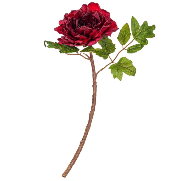 16.5" Burgundy Real Touch Peony 3/Bag