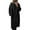 Black, variant on Elegant Women's Winter Coat Long Jacket Warm Outerwear French Coat for Women's Fashionable Solid Color lapel Woolen Coat Top