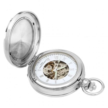 Charles-Hubert- Paris 3845 Two-Tone Mechanical Picture Frame Pocket Watch