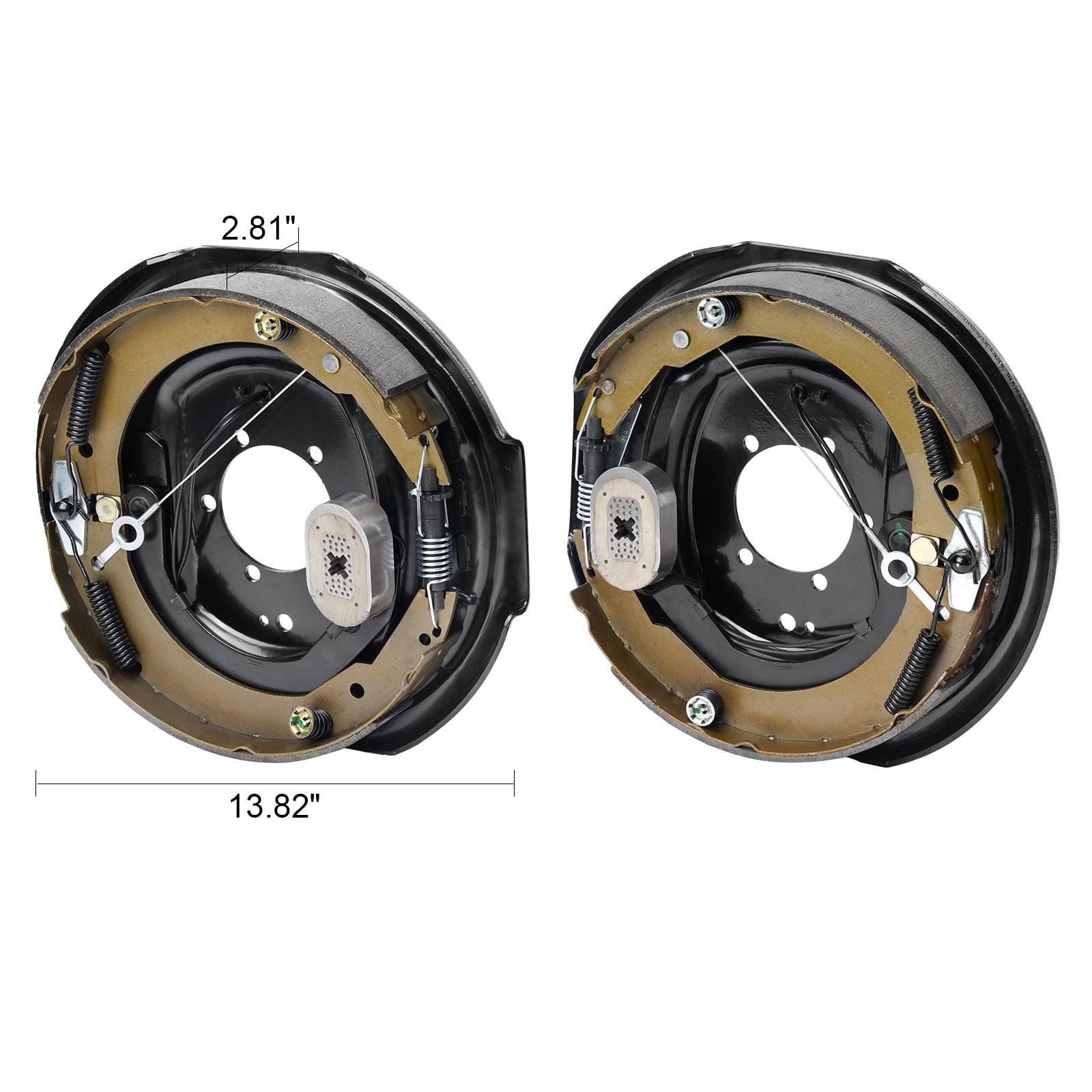 KFFKFF Electric Trailer Brake 12" x 2" Self-Adjusting Assembly 1 Pair 7000 lbs