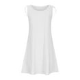 thumbnail image 3 of fatyb Mini Dresses for Women Summer Crew Neck Sleeveless Beach Casual Dresses Plus Size Short Dresses, 3 of 6