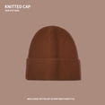 thumbnail image 1 of LinYooLi Hat Girl Autumn And Winter Wool Hat High -Quality Solid Color Warming Ear -Cold Hat Korean Version Of Face Faces, Small Couple Tide Knitted Hat, 1 of 9