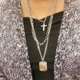 thumbnail image 2 of Mobutofu 6PCS Mens Chains Necklace Alloy Cross Design 11.8*1.2*0.2in, 2 of 8