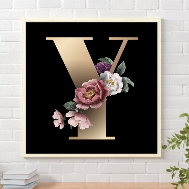 Cuadros Decorativos Diamond Painting 5D DIY Full Square Drill Letra Y Decoración del hogar (ZQA1056) Wdftyju embutido en tela