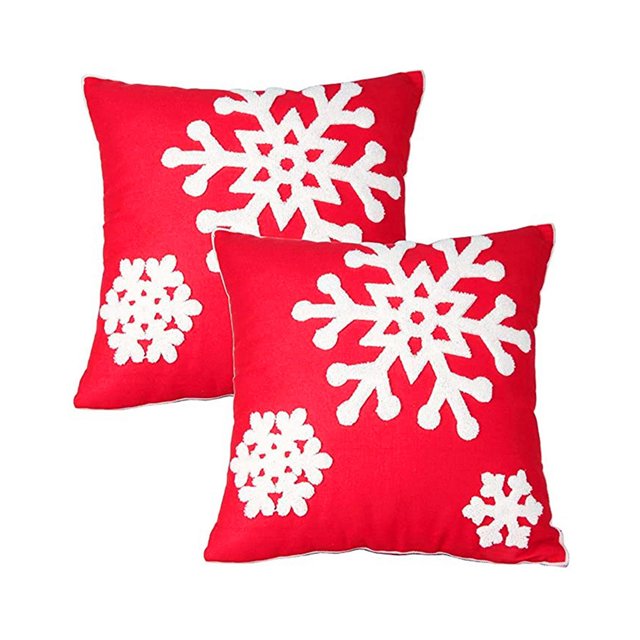 Nokiwiqis Christmas Pillowcase with Snowflake Pattern, Atmosphere Decoration