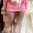 thumbnail image 4 of PINQI Baby Lightweight Leggings Toddler Kids Baby Girls Cotton Thick Lined Warm Full Leggings Pantihose Stretchy Basic Full Length Pants Pantyhose for Winter Stocking, 4 of 7