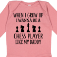 thumbnail image 4 of Inktastic Future Chess Player Like Daddy Boys or Girls Long Sleeve Baby Bodysuit, 4 of 5