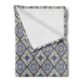 thumbnail image 2 of Geometric Soft Flannel Fleece Throw Blanket, Classical Plant Arrangement Moroccan Ornamental Flower Pattern Culture, Cozy Plush for Indoor and Outdoor Use, 70" x 90", Multicolor, by Ambesonne, 2 of 5