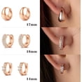 thumbnail image 2 of Gold Hoop Earrings For Women,14k gold Plated earrings for women trendy small lightweight chunky gold/silver hoops earrings set for women dainty waterproof gold/silver earrings pack for women, 2 of 6