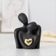 thumbnail image 4 of Mini Estatua de Pareja, Soporte para TV, DecoracióN, Escultura Abstracta, ChucheríAs, DecoracióN del Hogar, Parejas, Amor, Oficina, EspectáCulo, Piezas, Negro B, 4 of 5