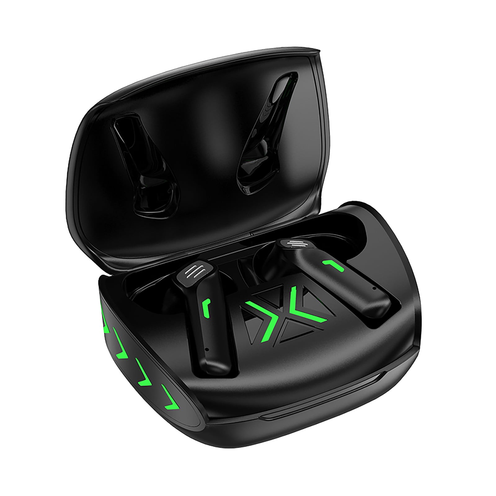 Oggfader Wireless Earbuds Wireless Earbuds Bluetooth Gaming Headphones With Microphone High Sensitivity In Ear Headset With Game/Music Mode Breathing Black