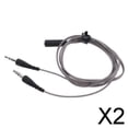 thumbnail image 1 of Cable Divisor En Y De Audio Y Micrófono Para Auriculares Hembra De 2x3,5 Mm A 2 Machos, Color Gris 2 piezas, 1 of 7