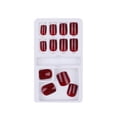 thumbnail image 1 of 12-Piece Reusable ABS Fake Nails Kit with 12 Sizes - Waterproof, Smooth Glossy Monochrome Artificial Nail Tips Set for DIY Nail Art, Salon & Home Use, Includes Nail File, Gel Pads, Wood Stick & Wipe, 1 of 6
