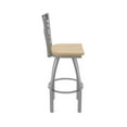 thumbnail image 2 of 820 Catalina Stainless Steel 25" Swivel Counter Stool with Natural Maple Seat, 2 of 4