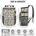 thumbnail image 3 of Travel Cooler Bag - Striped Baseball Items Pattern Camping Beer Cooler Backpack with Bottle Opener- Waterproof Insulated Picnic Backpacks - Cooler Bag for Beach, 3 of 6