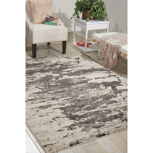 Nourison Maxell Abstract Ivory/Grey Area Rug
