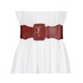 thumbnail image 4 of INSPIRE CHIC Elastic Waist Belts for Women Belts Rectangular Chunky Buckle Red 66-86cm/25.98-33.86", 4 of 4