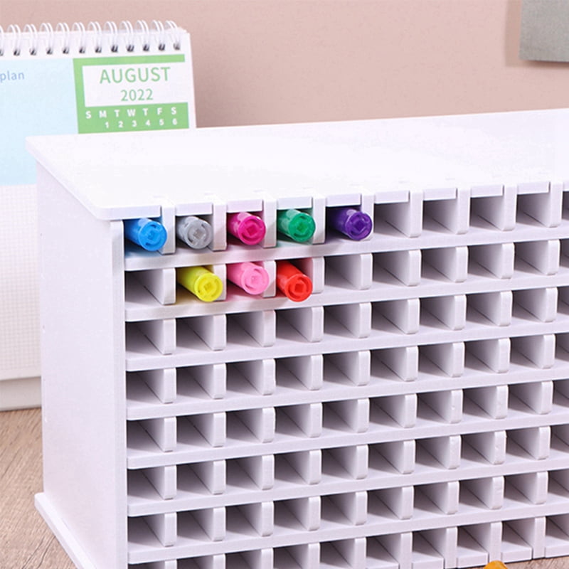 Art Marker Storage Rack for 72 Markers Watercolour Brushes Pens Color Pencils Organizer Holder for Desk