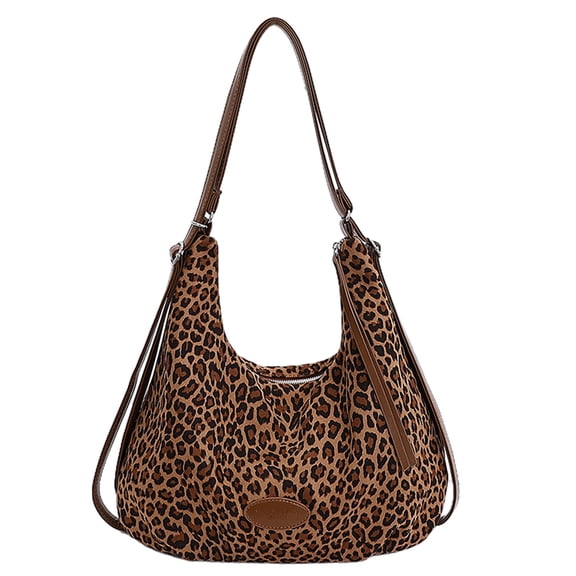 HUISZJ Faux Suede Crescent Crossbody Bag, Adjustable Shoulder Strap Crossbody, Faux Suede Underarm Bag for Women Travel Work (Brown)