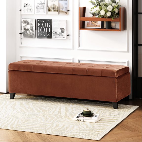 Button-Tufted Design - Add Sophistication and Store Extra Items in This Ottoman