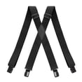 thumbnail image 3 of SGFCWSX Men's X-Back Suspenders, 4-Clip Adjustable Elastic Formal Casual Black, 3 of 4
