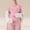Pink, variant on YHAJDS Maternity Women Round Neck Long Sleeve Solid Color Built In Pad Inner Top