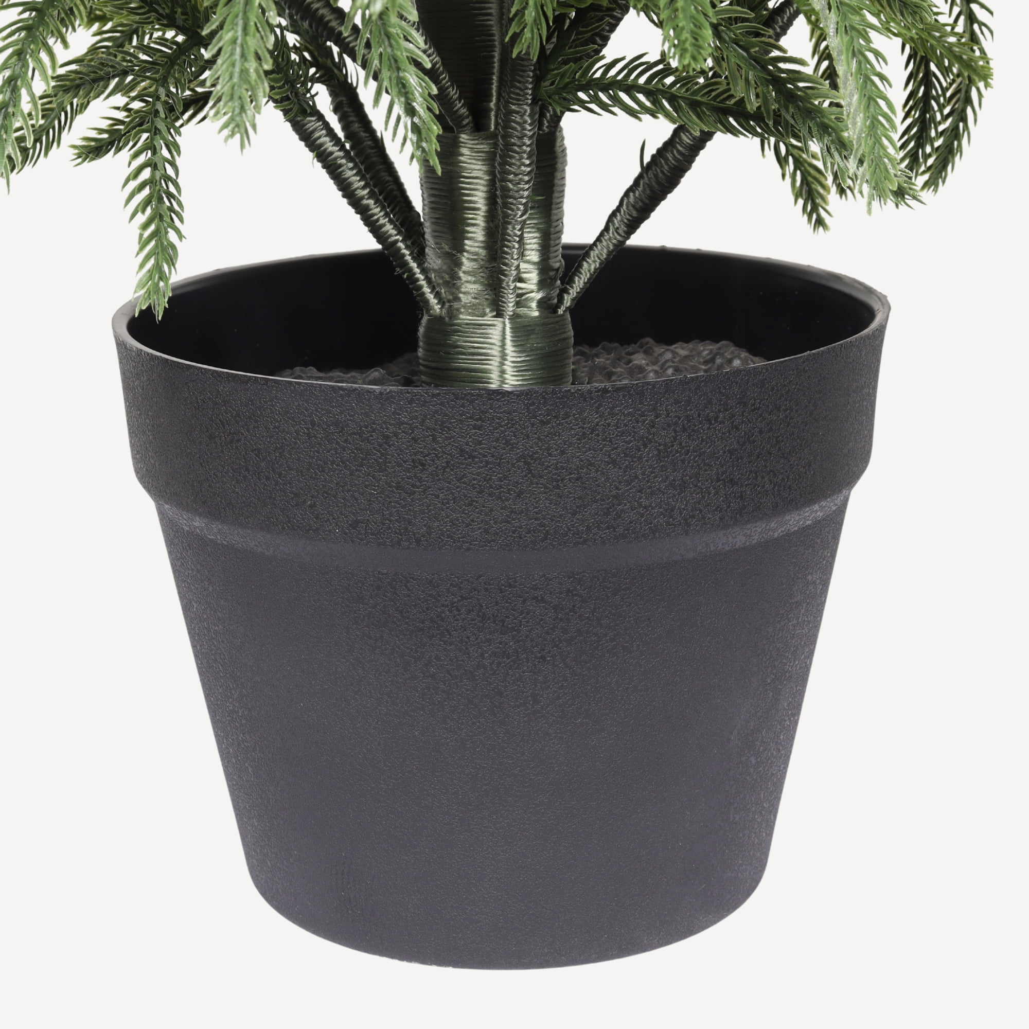 4ft Artificial Real Touch Pine Tree with Black Plastic Pot,Faux Plants Indoor Outdoor Decor,Silk Plants for Home Decor Office,Set of 1