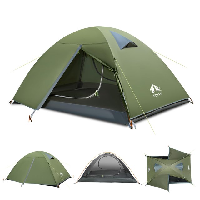 Carpa para Acampar Night Cat para 2 Personas Impermeable